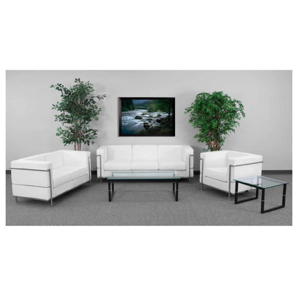 Flash Furniture ZB-REGAL-810-SET-WH-GG Hercules Regal Series Reception Set Includes: (1) 35"W X 28-1/2"D X 27-1/2"H Chair