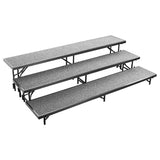 National Public Seating RS3L NPS® Straight Standing Choral Riser 54"W X 96"D X 24"H