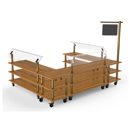 Steelite MGCMLB18BBXW Mogogo Buffet Solutions Modular Deli Station 3-tier 130" X 100" X 94"H