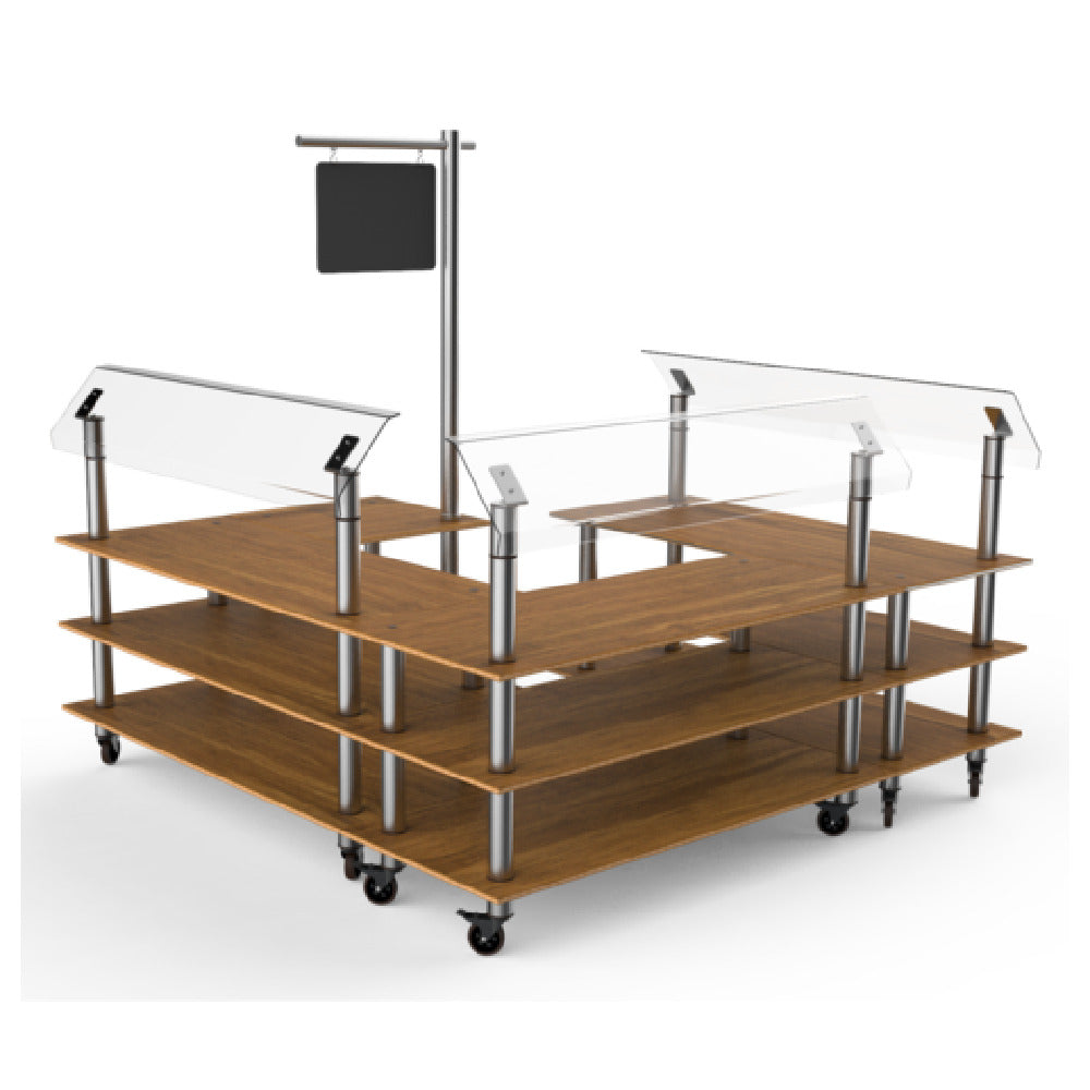 Steelite MGCMLB06BSXW - Self Service Salad Station, 100.5" X 100.5" X 94.5", Modular