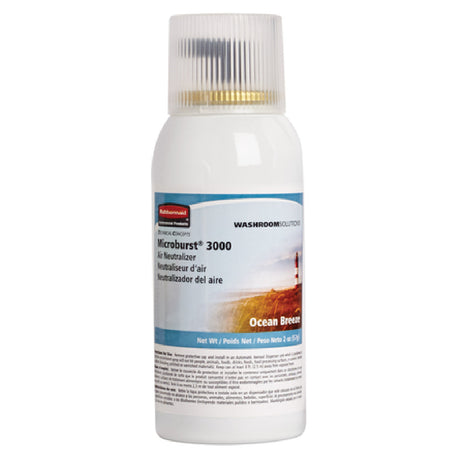 Rubbermaid FG4012581 - TC Microburst® 3000 Aerosol Air Neutralizer Refill, Ocean Breeze (V.OC Compliant In All U.S. States, Canada & Mexico) (sold In Case Quantities Only)