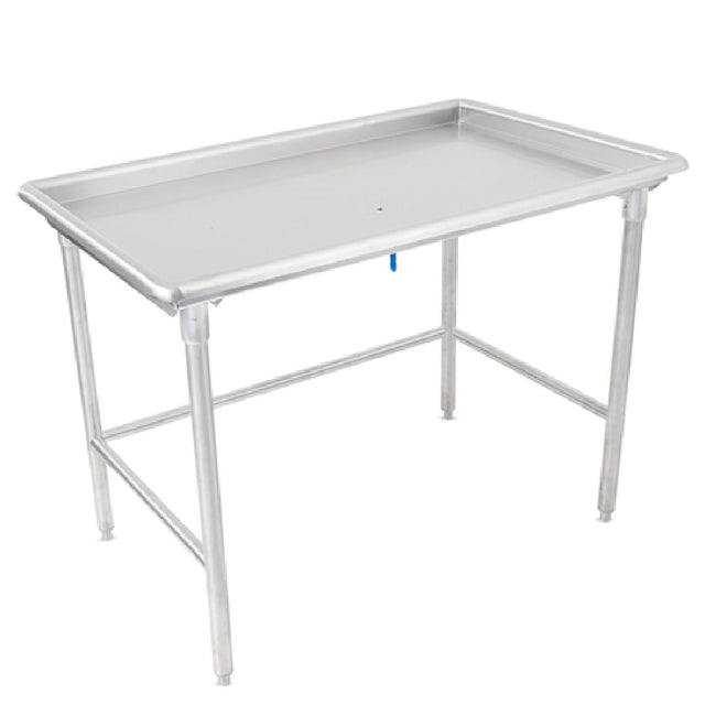 John Boos DST6-3061SBW Sorting Table 60-7/8"W X 30-3/8"D 16/300 Stainless Steel Flat Top With 2-1/4" Raised Edge