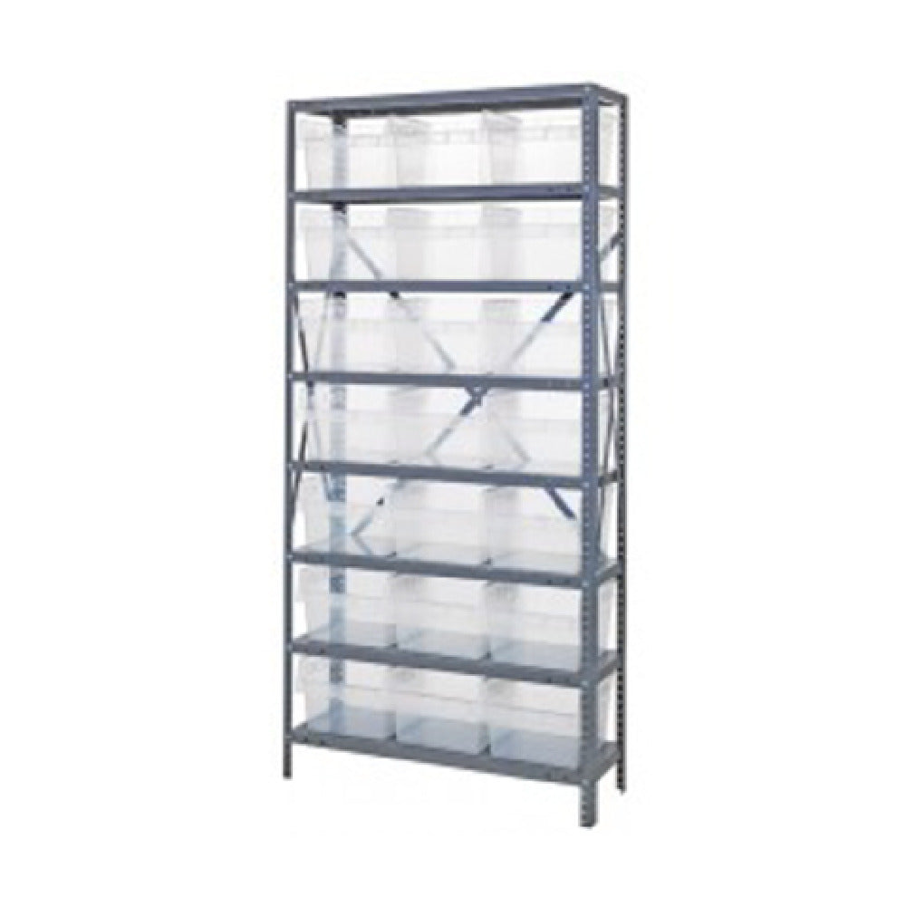 Quantum 1275-SB809CL Shelving Unit 12"D X 36"L X 75"H Heavy Duty