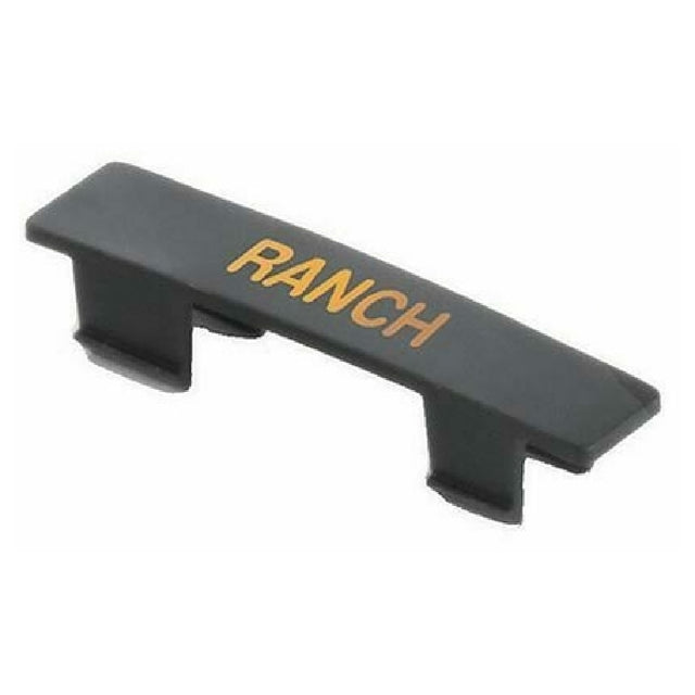 Tablecraft CN486 Name Tag "Ranch" Black With Orange Print