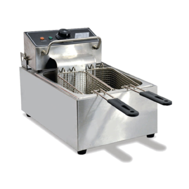 Omcan 39371 (CE-CN-0006-D) Single Countertop Fryer Electric 11-1/4"W X 17-1/2"D X 11-3/4"H (overall)