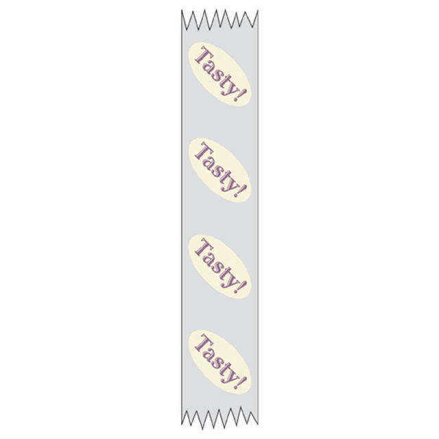 Hubert 46044 - Merchandising Food Tape, "Tasty!", 1" X 500' Roll