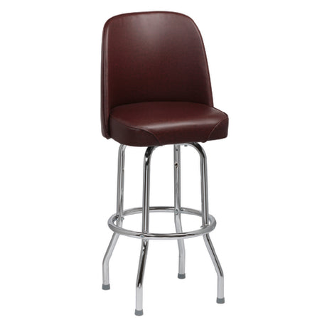 Royal Industries ROY 7721 BRN Bucket Bar Stool High Back Heavy Foam Padded Waterfall Seat