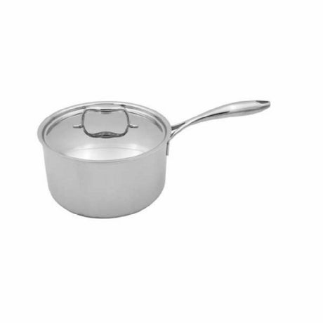 Tuxton RTSHL1121 TUXCLAD Sauce Pan With Lid 3 1/2 Qt. 8.0" Dia. X 4.0"H