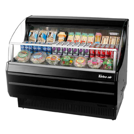 Turbo Air TOM-50SW(B)-N Horizontal Open Display Merchandiser Slim-line 8.9 Cu. Ft. Capacity