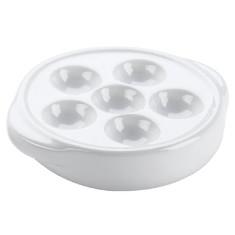 Browne Foodservice 744041 Escargot Plate 5-3/10" Dia. X 1-1/2"H 6-hole