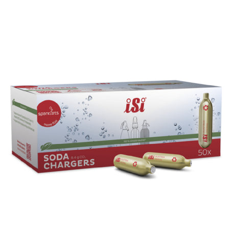 ISi North America 000501 - Sparklets Soda Chargers, Contains 8.4 Grams Of CO2, For Use With 102001,106001 10951001,10951401,10951601,10951701 (50 Each Per Pack, 12 Packs Per Case) (New Pack Size - Available January 2026)