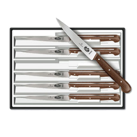 Victorinox 5.2030.12-X4 Steak Knife Set 6 Piece (6) 5.2030.12 Serrated Spear Tip Blades