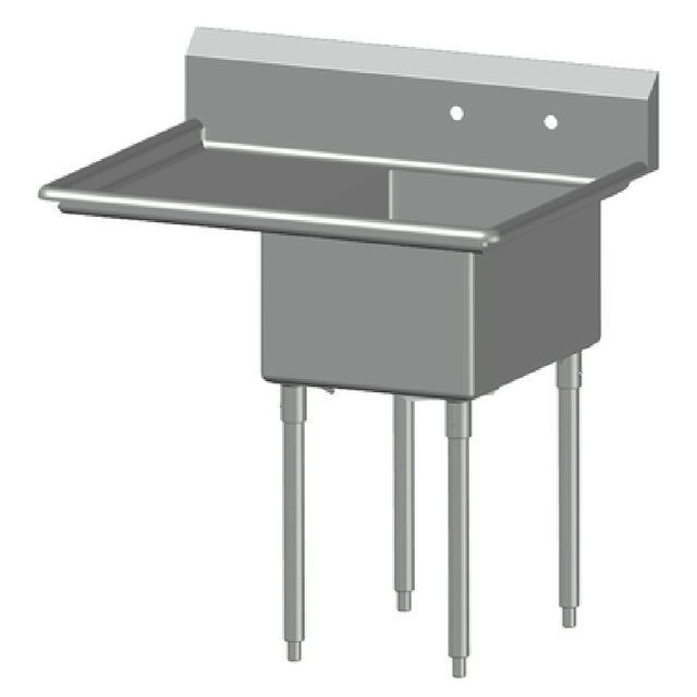 SPG 1N1620-LD24 - Universal Stainless Sink, One Compartment, 24" Left-hand Drainboard