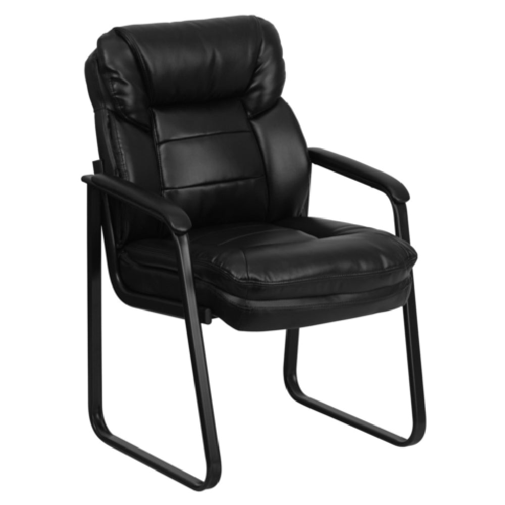 Flash Furniture GO-1156-BK-LEA-GG Executive Side Chair 250 Lb. Weight Capacity