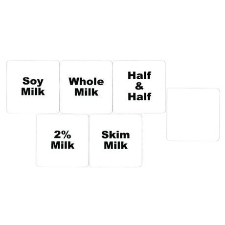 Hubert 38880 - Cling IT™ Cold Beverage Label Set, 12-piece, 2" X 2"