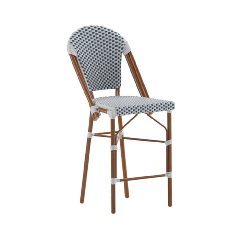 Flash Furniture SDA-AD642001-F-CS-WHNVY-NAT-GG Lourdes Stacking French Bistro Stool