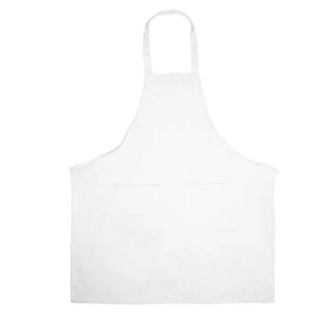 Chef Approved 167026WH Bib Apron 34" X 34" (2) Front Pockets