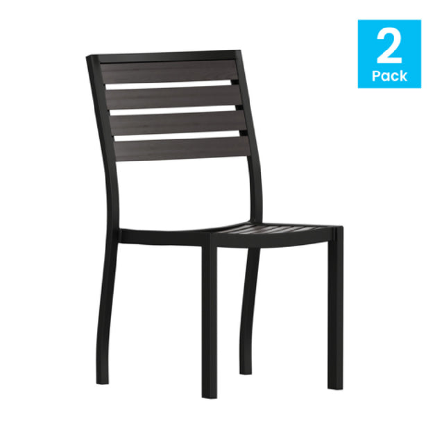 Flash Furniture 2-XU-DG-HW6036-GY-GG Lark Side Chair 18-3/4"W X 22"D X 33-1/2"H