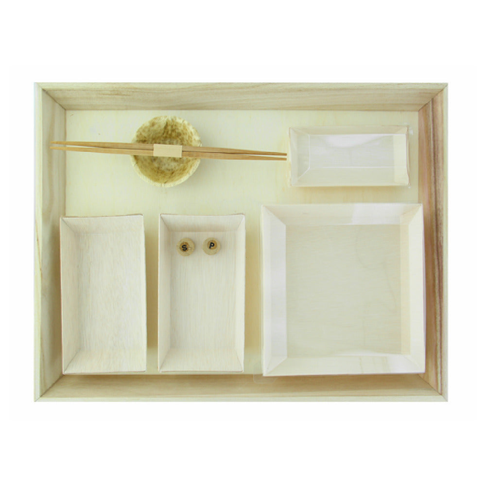 PacknWood NOA39SAM4 - VIP Set, Includes: (10) Heavy Duty Wooden Tray - 17 X 13 X 1.5in - 10 Pcs (210WOODTRAY39)