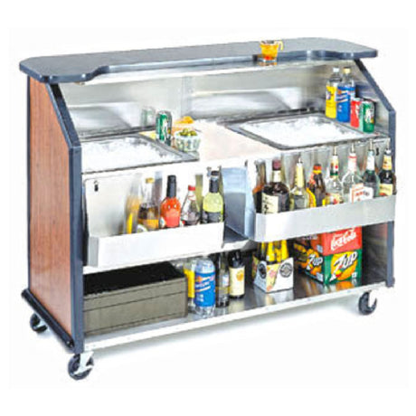 Lakeside 76886 Portable Bar 63-7/8"W X 27-1/2"D X 46-1/2"H Waterproof Top