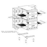 Ovention OVNTN-STK-10 - Stacking Kit For Any Combination Of (2) S1200 Or C1400