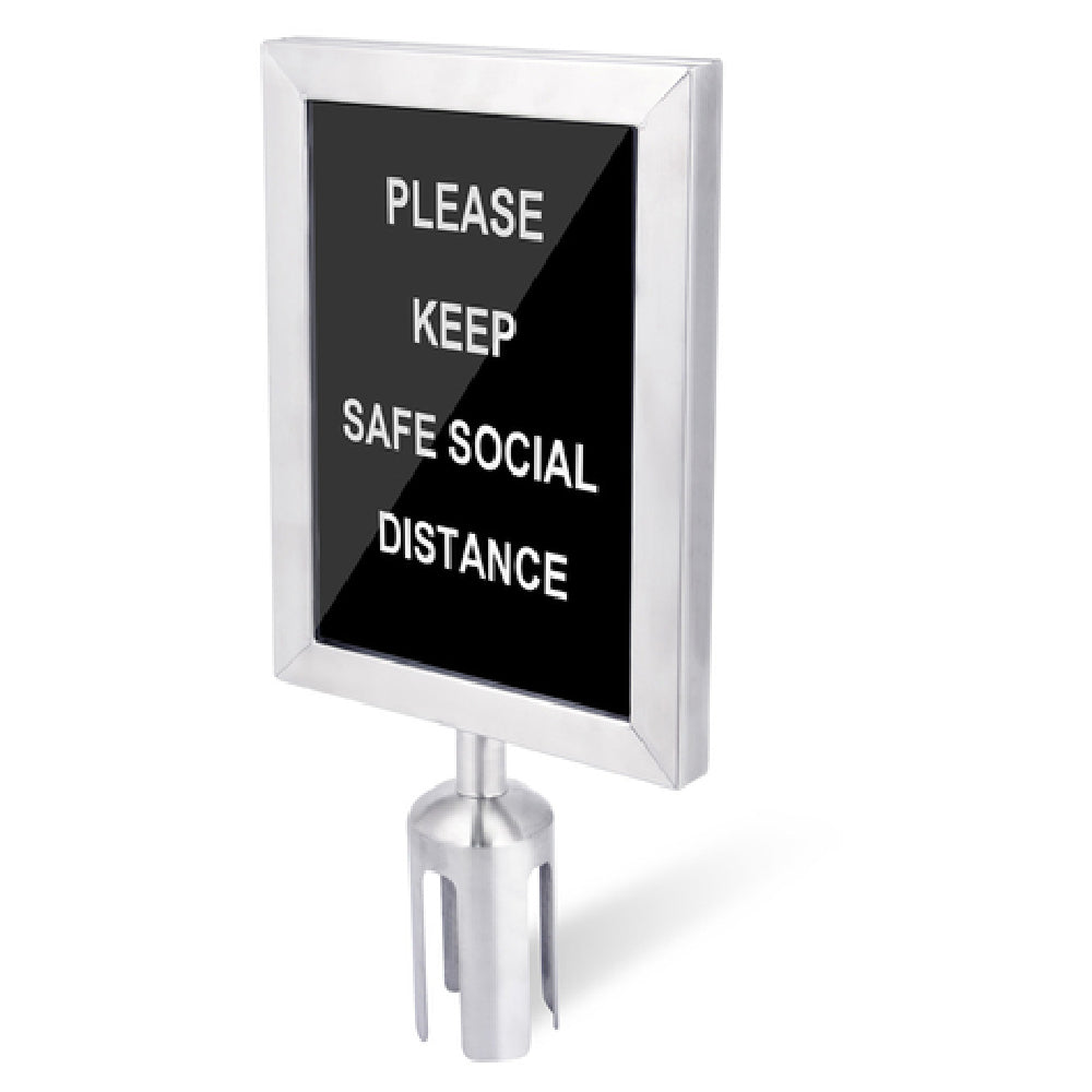 Central Specialties 5847SS Frame 8-1/2" X 2-1/2" X 18"H Free-standing