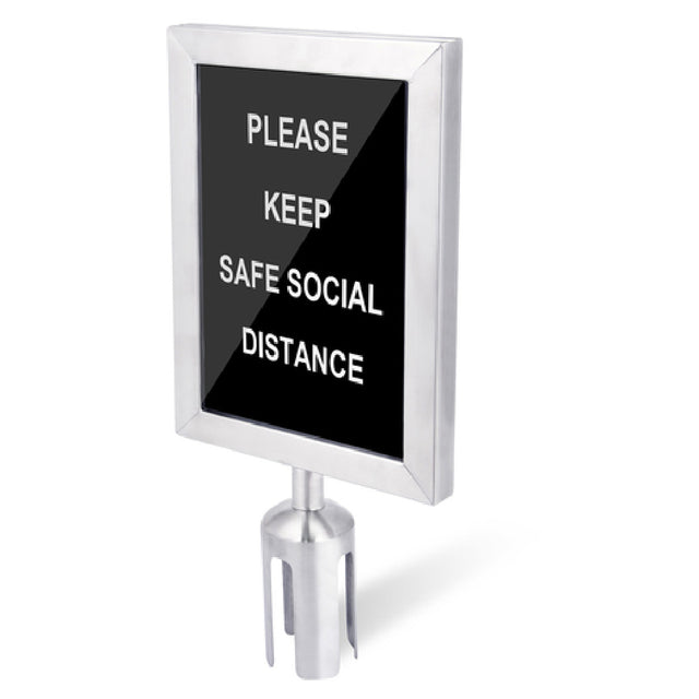 Central Specialties 5847SS Frame 8-1/2" X 2-1/2" X 18"H Free-standing