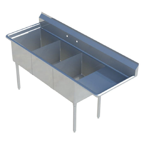 Sapphire Manufacturing SMS-3-1821R Sink 3-compartment 74-1/2"W X 26-1/2"D X 44-1/4"H Overall Size