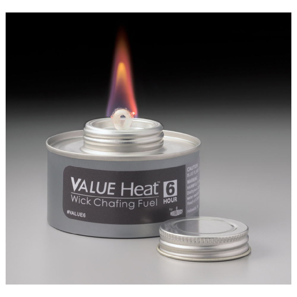 Hollowick VALUE6 Value Heat™ Wick Chafing Fuel 3-3/8" Dia. X 2-1/4"H