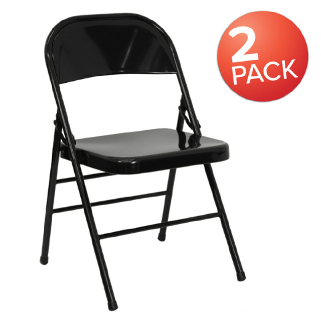 Flash Furniture 2-HF3-MC-309AS-BK-GG Hercules Series Folding Chair 300 Lb. Weight Capacity