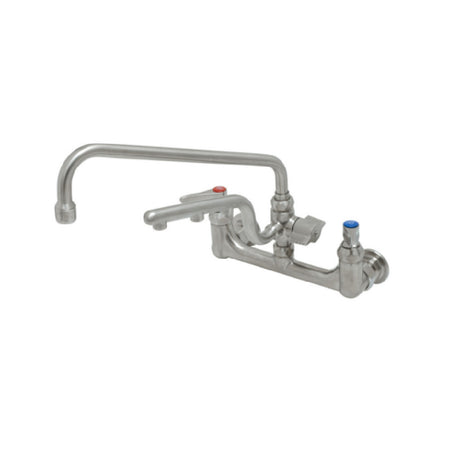 T&S Brass S-0231-U12 UltraRinse 8” Wall Mount Mixing Faucet 12” Swing Nozzle With Stream Regulator Outlet