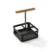 American Metalcraft WHFC6 - Iron & Oar Collection Flight Caddy, 5-3/4" Sq., Black Wood Handle