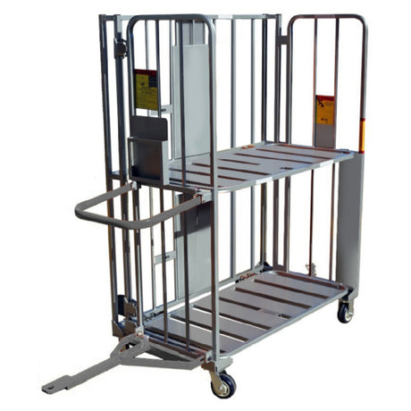 Winholt DC-2852TOW-2S-SLV - Steel Distribution Tow Cart, 28.5"W X 57.7"L X 70.6"H