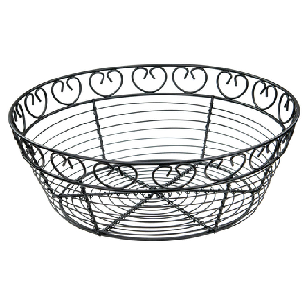 Winco WBKG-10R Bread/Fruit Basket 10" Dia. X 3"H Round