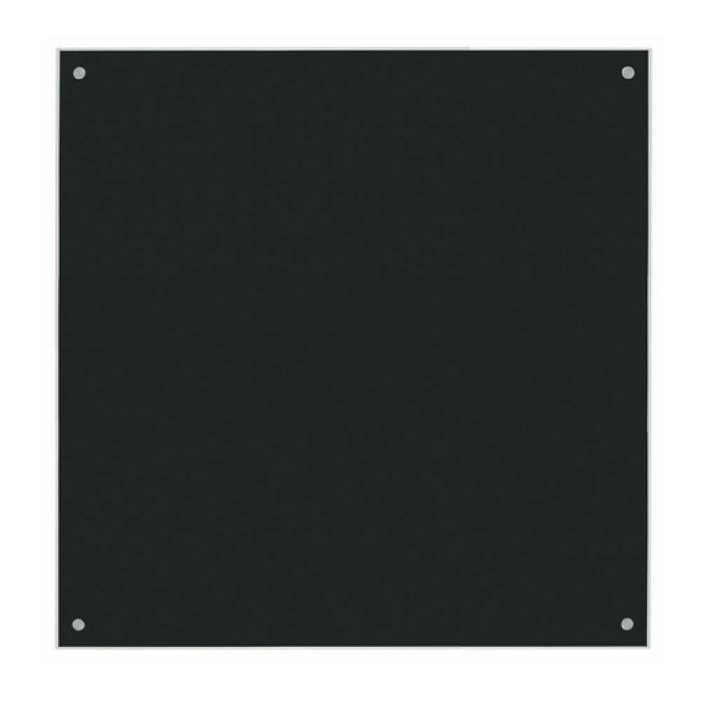 Aarco 6BKGB4848NT Glass Markerboard 48" X 48" Includes Classic Satin Finish Mounting Stand-offs