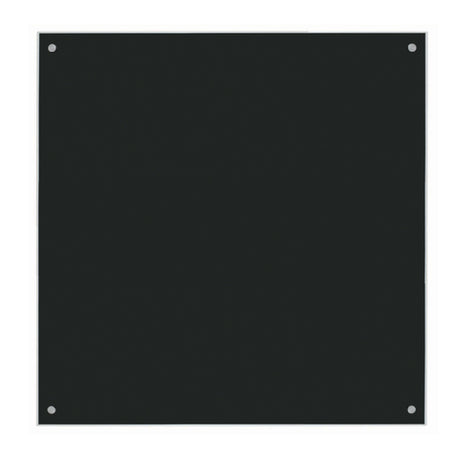 Aarco 6BKGB4848NT Glass Markerboard 48" X 48" Includes Classic Satin Finish Mounting Stand-offs