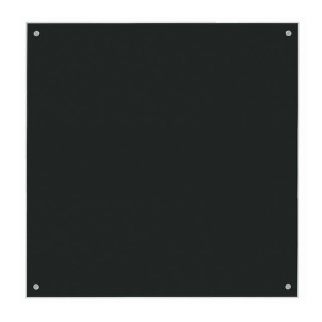 Aarco 6BKGB4848NT Glass Markerboard 48" X 48" Includes Classic Satin Finish Mounting Stand-offs