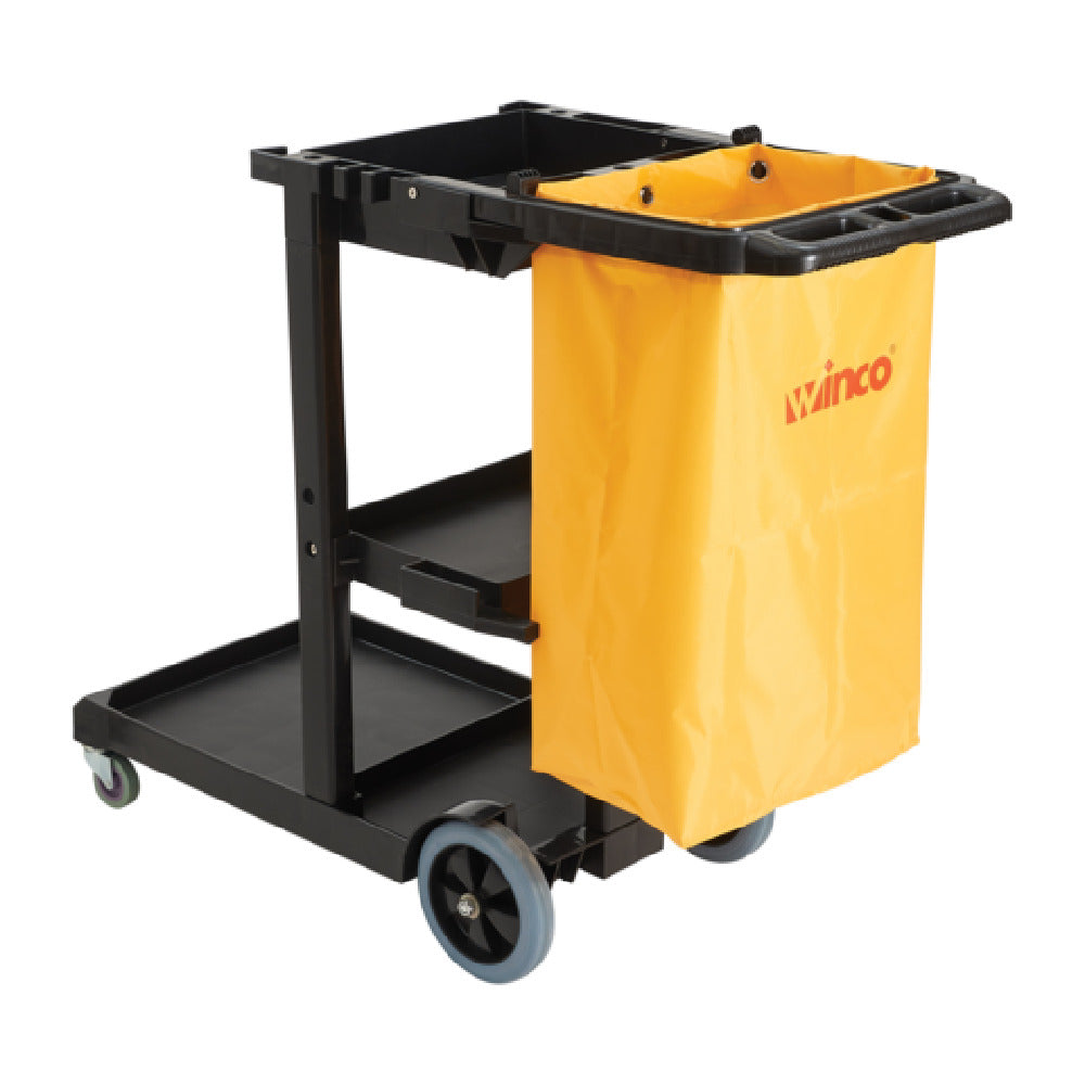 Winco PJC-4538 Janitorial Cart (3) Shelves 45"L X 18-1/4"W X 38-1/4"H