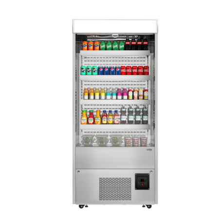 Koolmore KM-CDA-18C-SS Grab And Go Open Air Merchandiser Self Contained Refrigeration