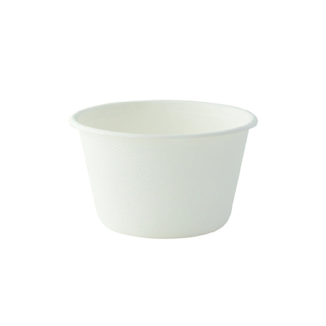 PacknWood 210GAMI750W - Cup, Kraft Paperboard Salad Cup With Origami Folding Lid
