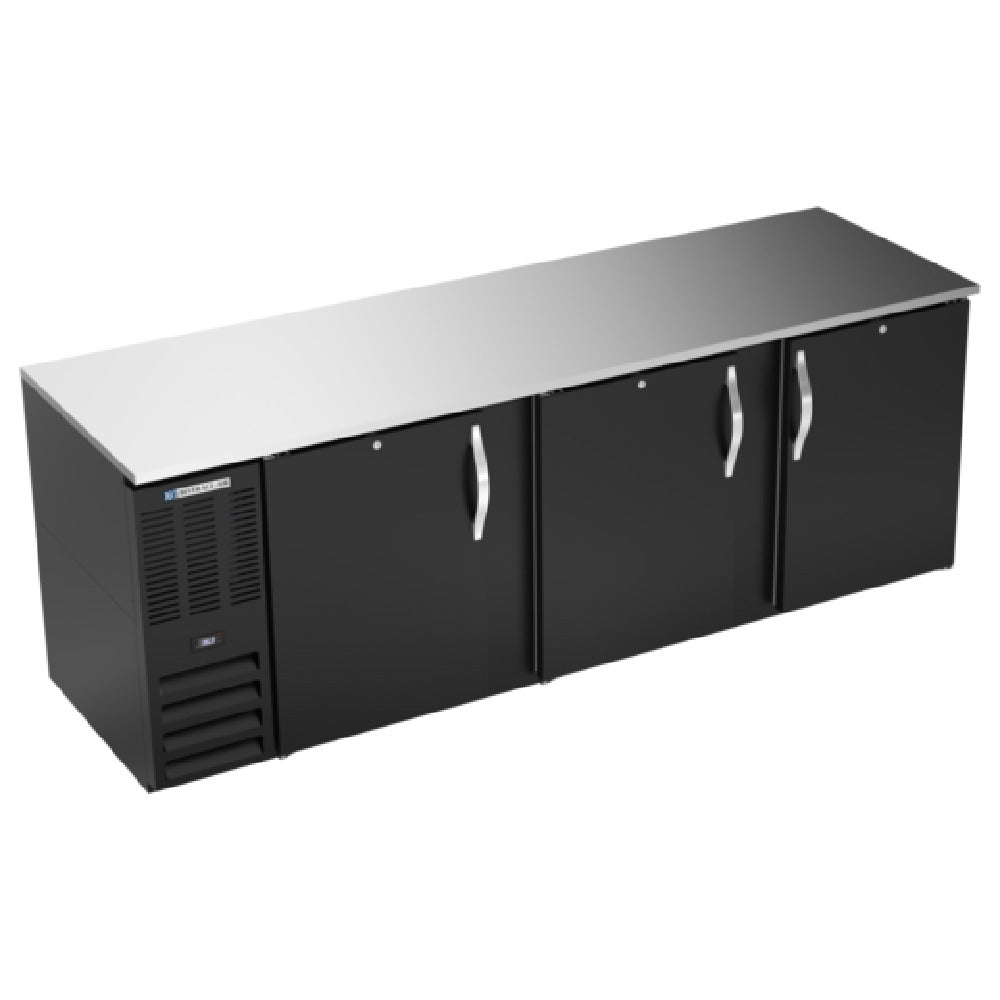Beverage Air BB94HC-F-B - Refrigerated Food Rated Back Bar Storage Cabinet, Three-section
