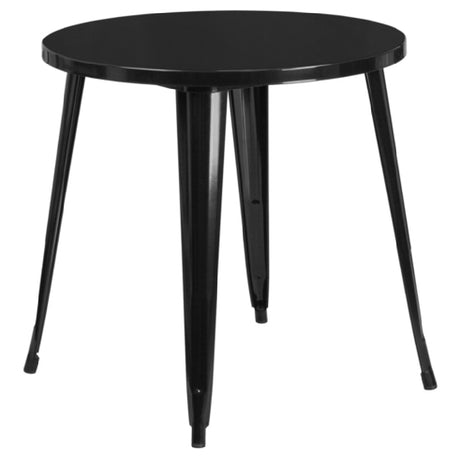 Flash Furniture CH-51090-29-BK-GG Table 30" Dia. X 29-1/2"H Dining Height