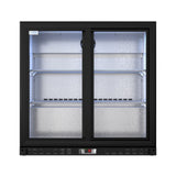 Koolmore BC-2DSL-BK - Back Bar Refrigerator, Two-section, 35-2/5"W X 20-1/2"D X 35-2/5"H