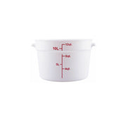Hubert 29A-056 - Kratos® CenPro Round Food Storage Container, 12 Qt. Capacity, White