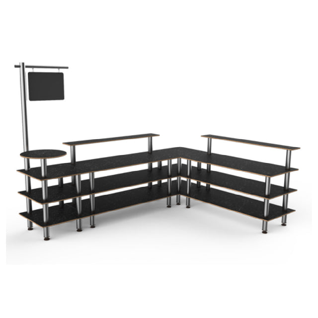 Steelite MGCMLB14MSXF Breakfast Bar Station 130"W X 100"D X 95"H Mixed Materials