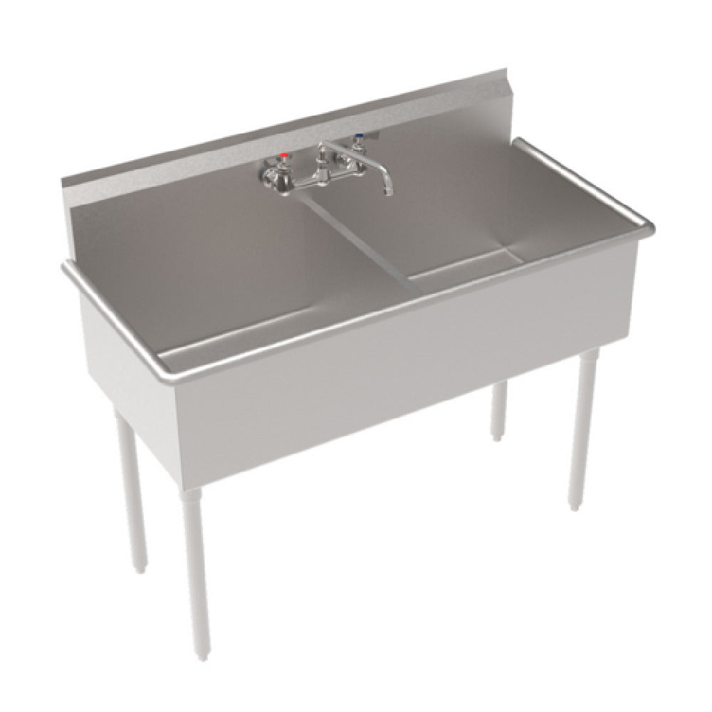 Krowne BS-2421-2 Royal Series 2-Compartment Basin Sink 51"W X 21-1/2"D X 43-3/4"H