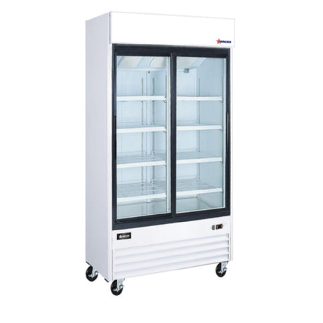 Omcan 50127 (RE-CN-0039-HC-W) Merchandiser Refrigerator Reach-in Two-section