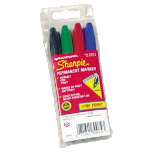 Franklin Machine Products 139-1046 Sharpie® Permanent Marker Set Fine 4 Colors