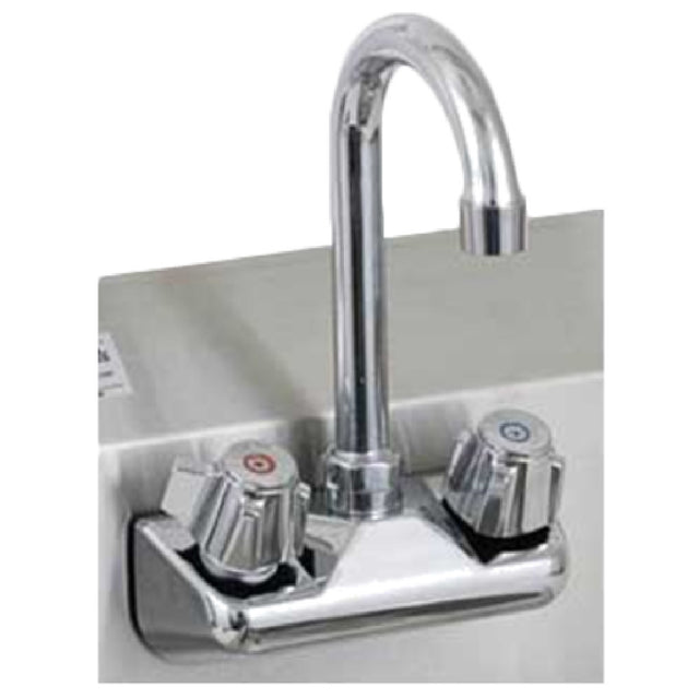 Royal Industries ROY HS FS 4 Faucet 4" OC Splash-mounted Standard Duty With Gooseneck Spout