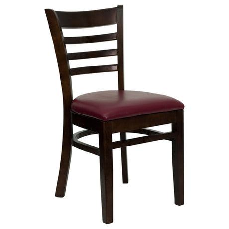 Flash Furniture XU-DGW0005LAD-WAL-BURV-GG Hercules Series Restaurant Chair Wood Ladder Back